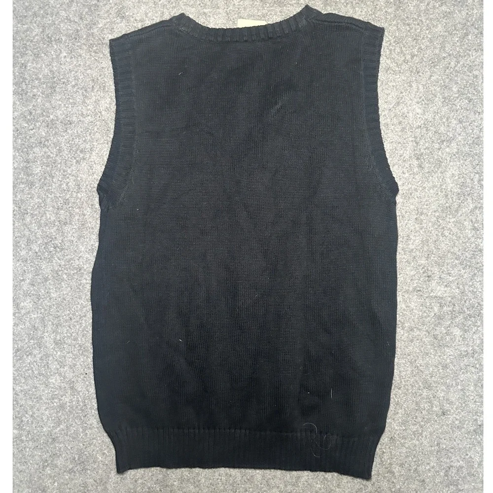 Old Navy Argyle Knit Sweater Vest Large 10-12 Navy Blue Cotton Preppy Boys